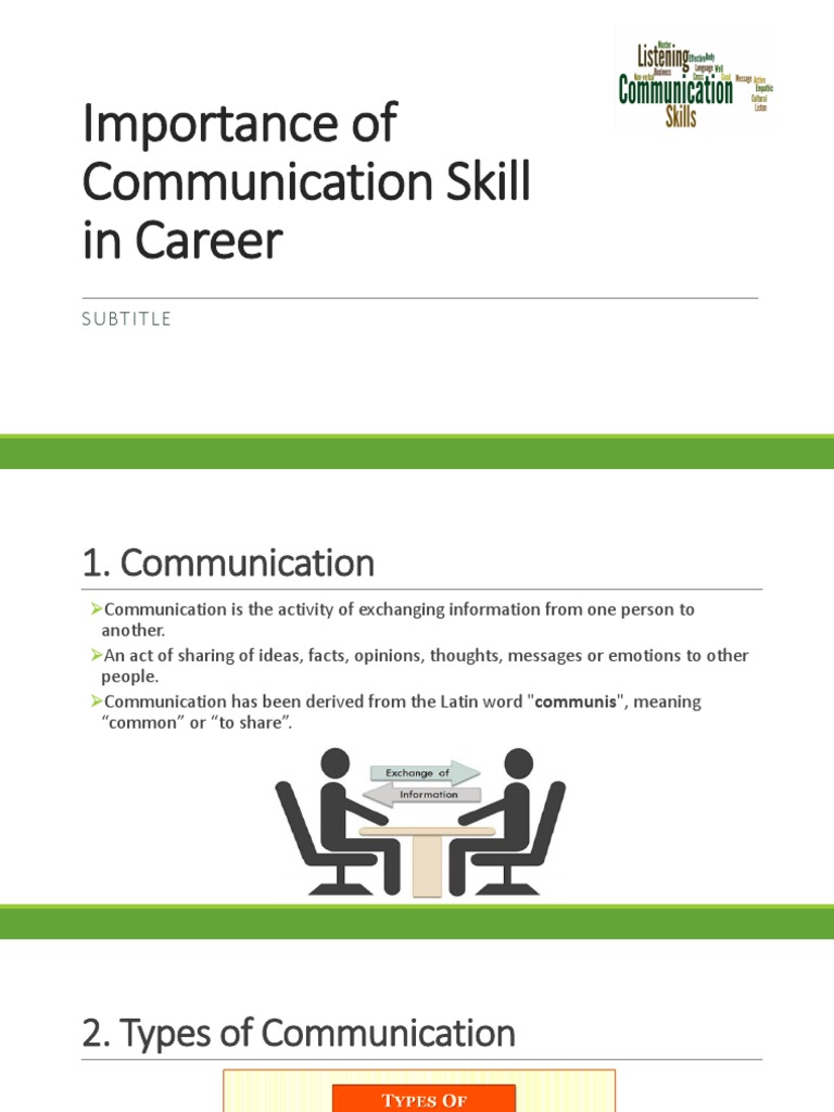 The Importance of Developing Effective Communication Skills for Career ...