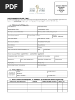 Candidate Information Form Template | PDF