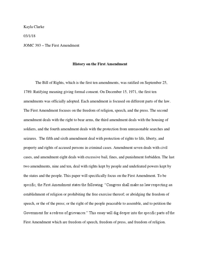Understanding the First Amendment Rights | PDF | First Amendment To The ...