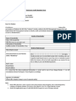 E Dividend Manadate Form