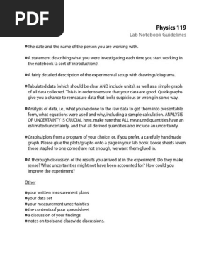 Lab Notebook Guidelines