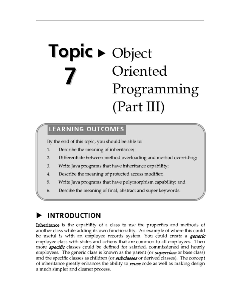 Java Notes | PDF | Inheritance (Object Oriented Programming) | Method ...