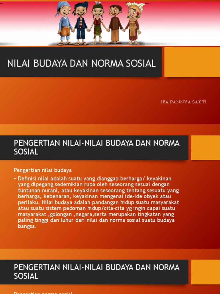 Nilai Budaya Dan Norma Sosial PDF