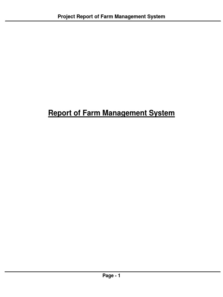 Farm Management System PHP PDF Software Testing Databases