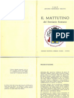 Breviario Romano 1962 MATTUTINO Tutto in ITALIANO@