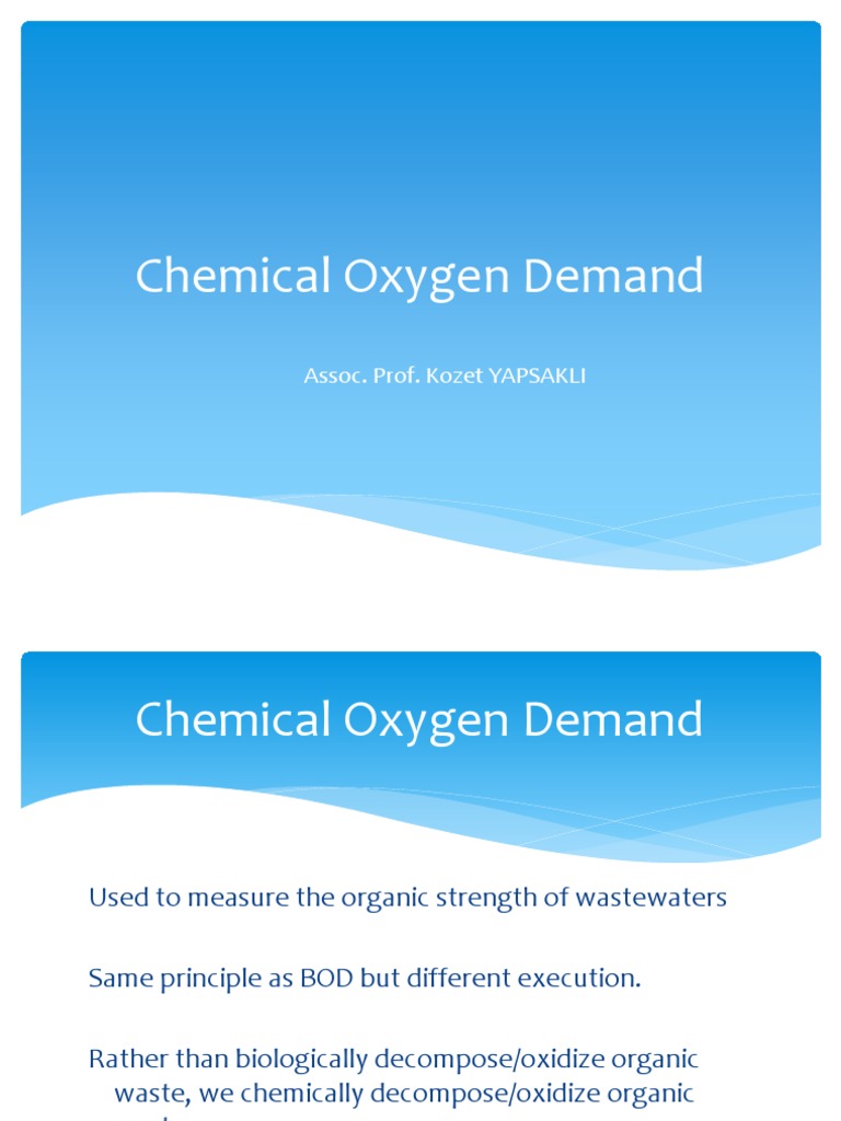 Chemical Oxygen Demand Testing Guide | PDF | Titration | Chemistry