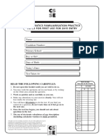 Familiarisation CSSE Maths Paper