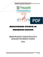 Presupuesto Participativo 2016