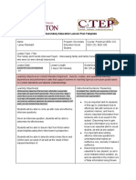UMF Secondary Education Lesson Plan Template