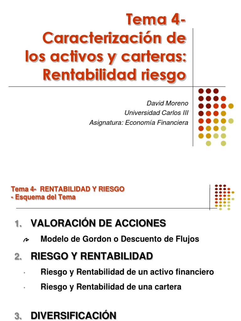 Rentabilidad y Riesgo en Activos Financieros | PDF | Compartir ...