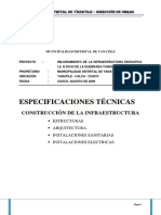 Especificaciones Tecnicas QUEBRADA