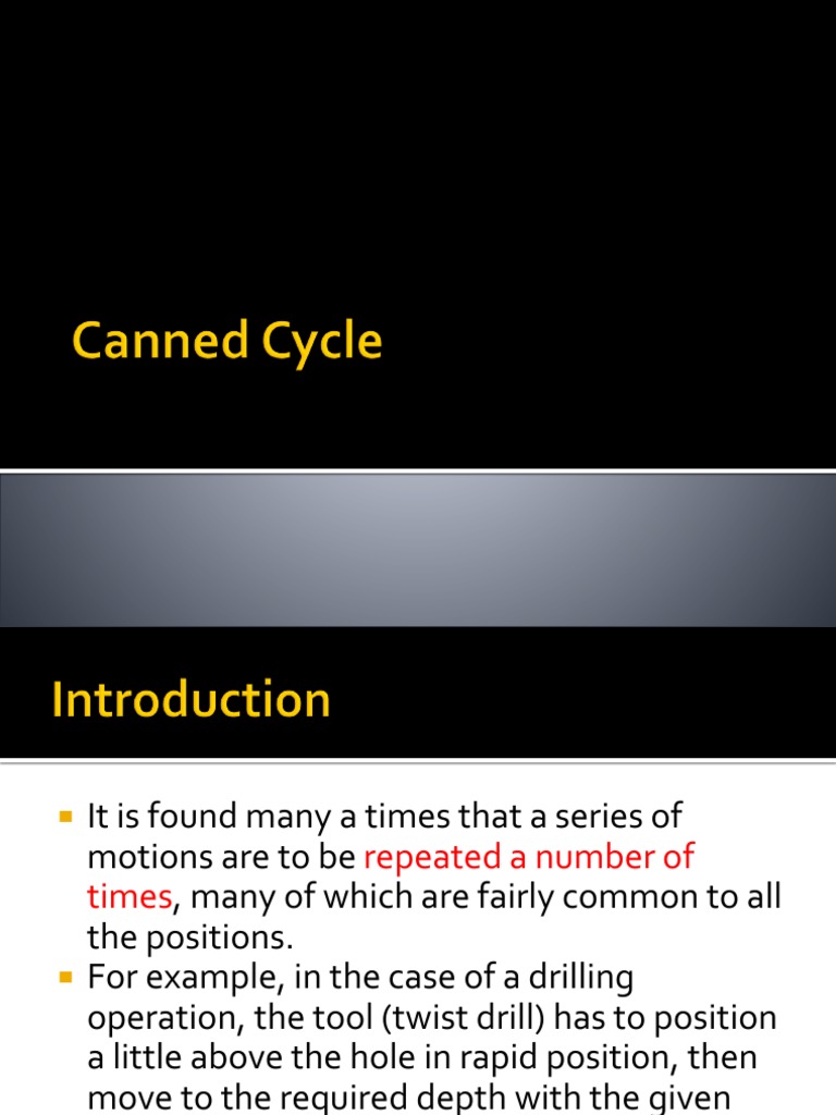 Canned Cycle PDF Numerical Control Computing