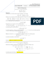 Corrección segundo parcial de Cálculo III, 27 de noviembre de 2018