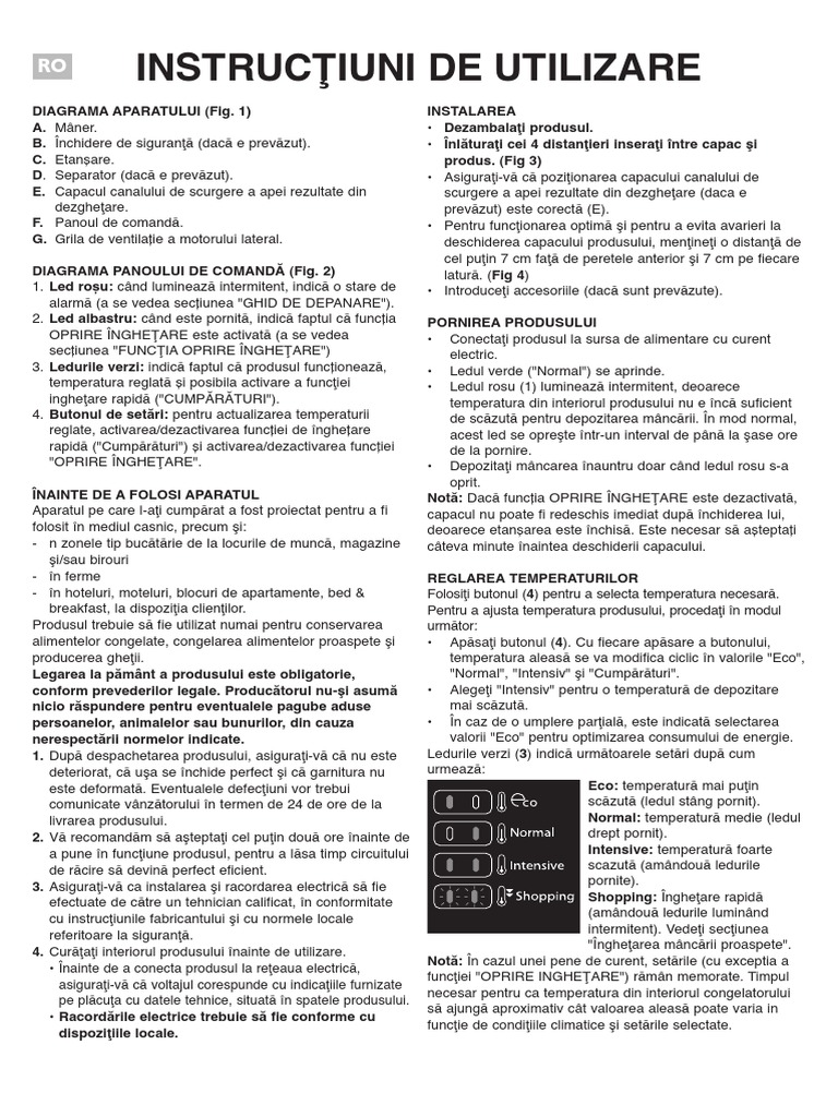 Manual De Utilizare Lada Frigorifica Whirlpool Whe2535