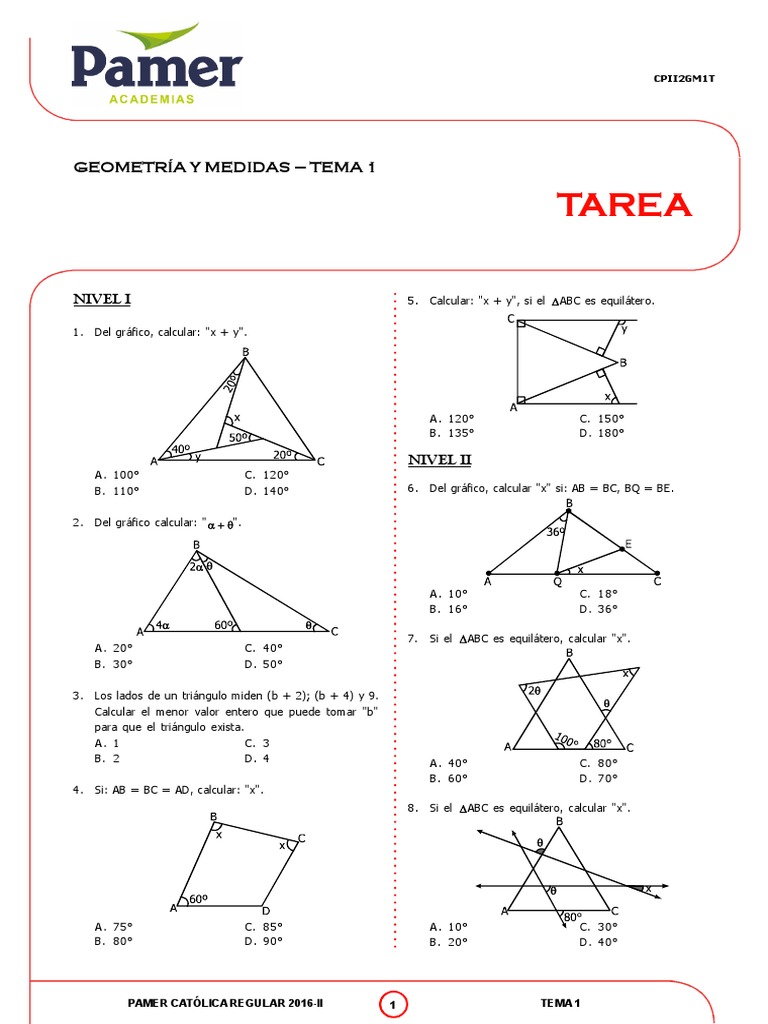 GM 1T PDF | PDF | Triángulo | Geometría euclidiana