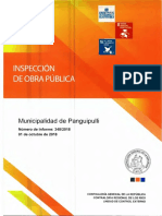 Informe Final 348-18 Municipalidad de Panguipulli, Inspección A La Obra Mejoramiento Avenida Gabriela Mistral, 2da Etapa, Panguipulli, Octubre-2018