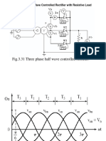 Three Phase Half Wave Controlled Rectifier With Resistive Load
