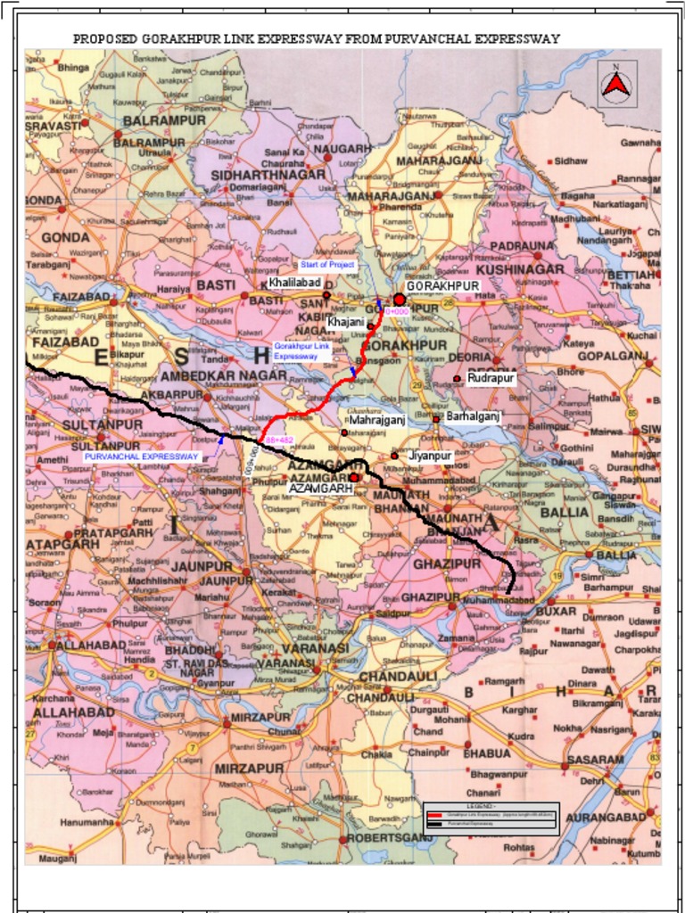 Gorakhpur Siliguri Expressway Route Map