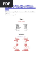 Basic Malay Vocabulary List | PDF | Languages
