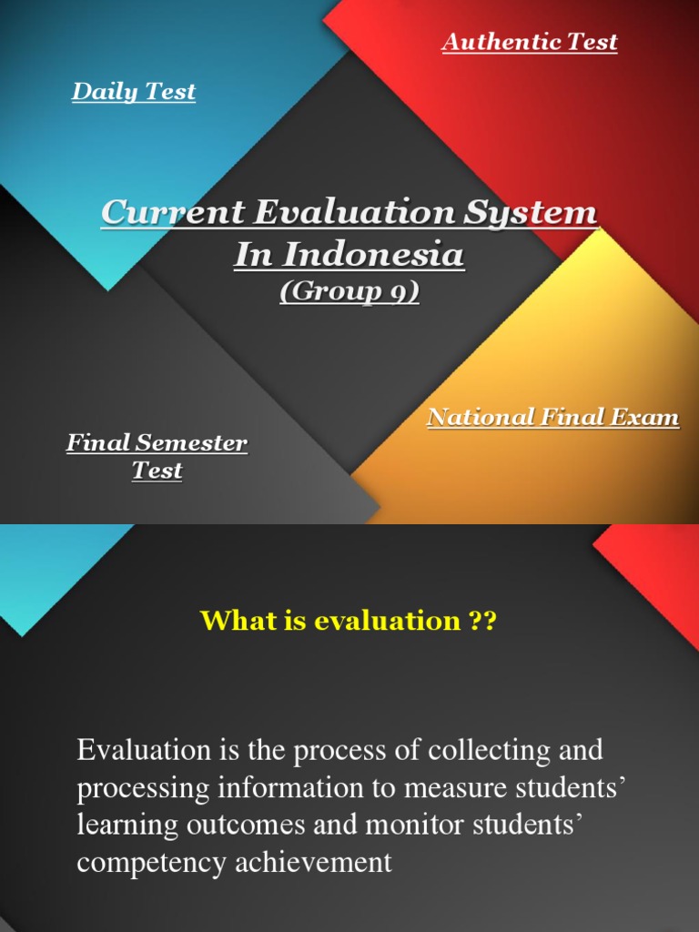 Current Evaluation System In Indonesia Pdf Educational Assessment