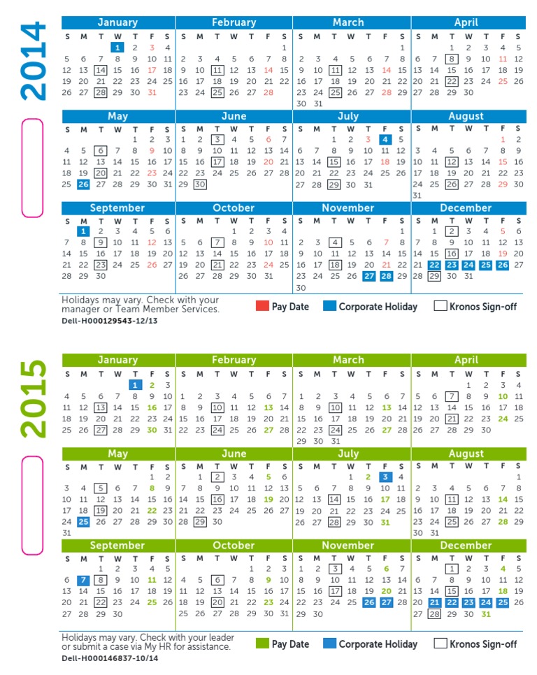 2014 Dell Corporate Holidays PDF