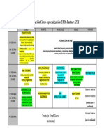 Calendarización Curso Especialización