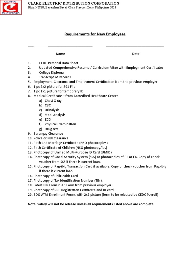 requirements-for-new-employees-pdf