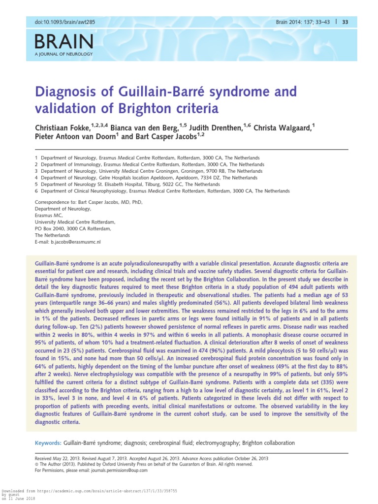 SGB, Diagnosis | PDF | Neurological Disorders | Neurology