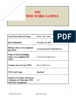 PSU Teacher Work Sample: Robert "Ben" Saint