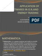 Applications of Softwares in or & Energy Trading