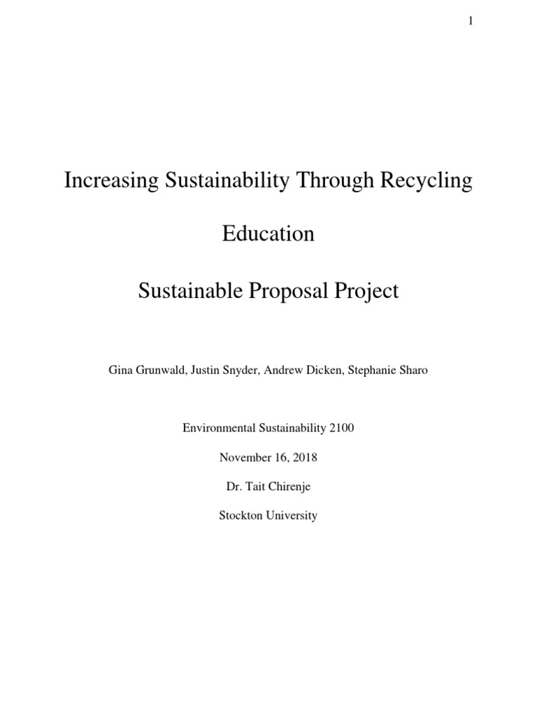 proposal Recycling Plastic
