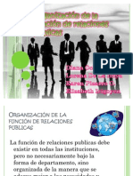 Organización de la función de relaciones públicas