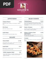 Goldies Menu