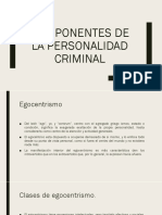 Componente de La Personalidad Criminal