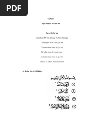 Kelas 1 Sd Mi Tema 7 Pai