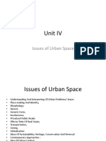 Unit IV: Issues of Urban Space