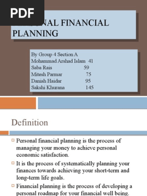 Personal Financial Planning