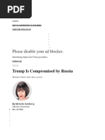 Please Disable Your Ad Blocker.: Trump Is Compromised by Russia