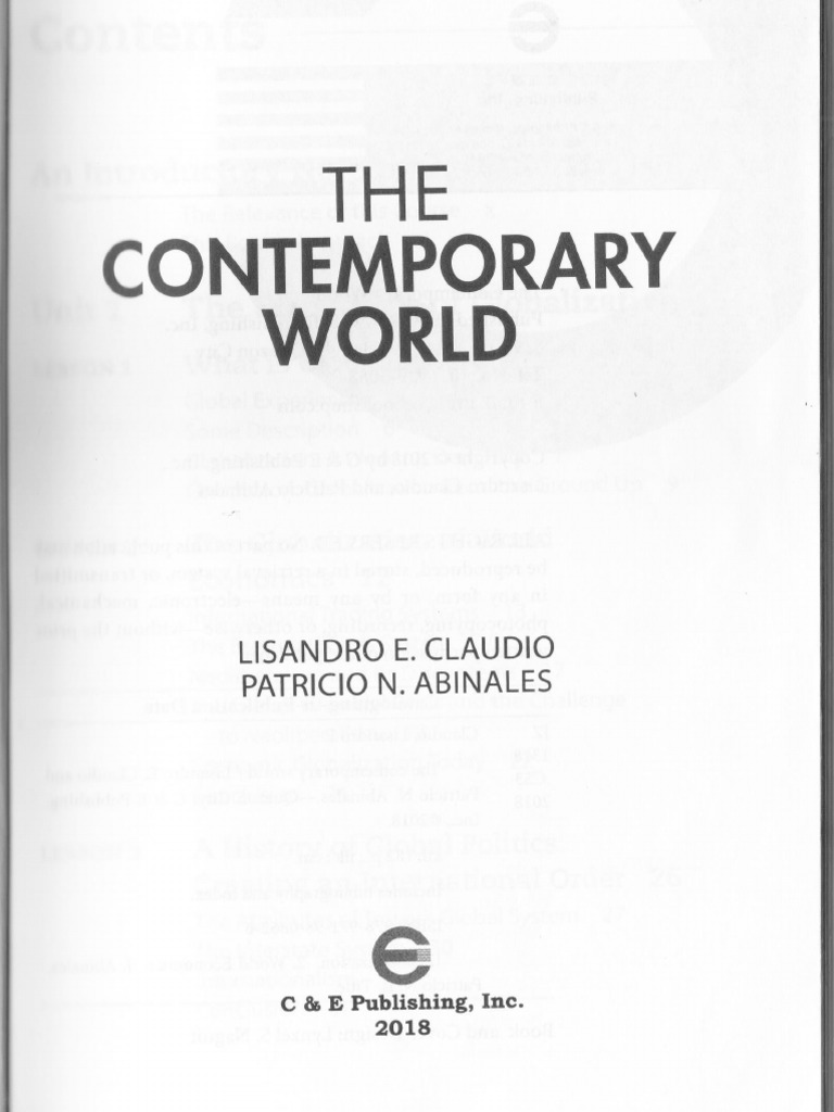 essays about contemporary world