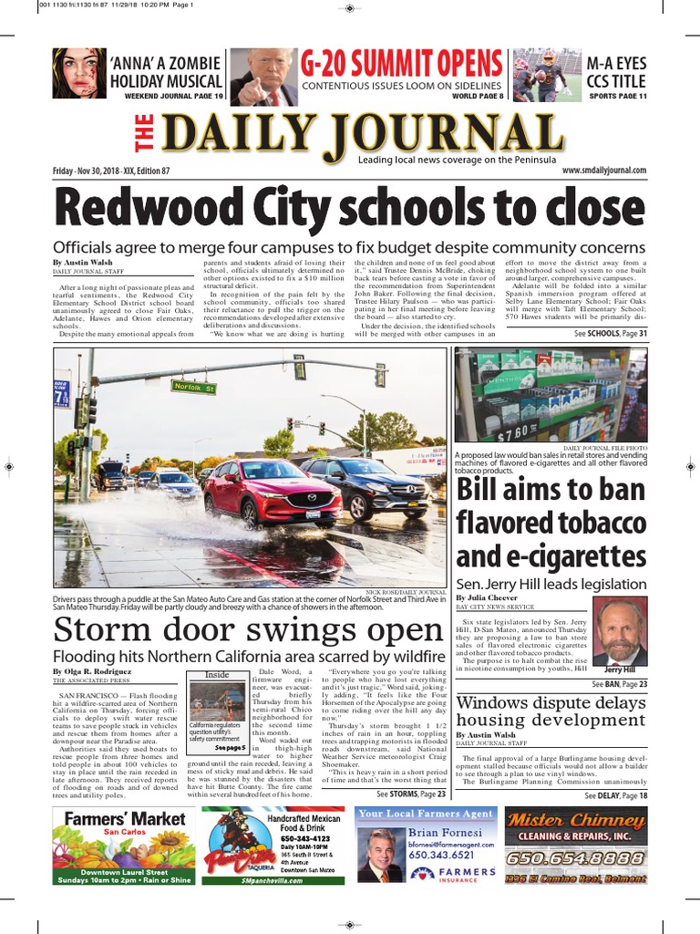 San Mateo Daily Journal 11-30-18 Edition | PDF | Electronic