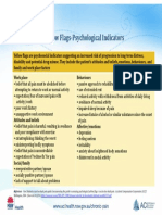 Yellow Flags-Psychological Indicators