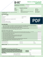 Licence or Learner Permit Application