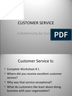 Customer Service: A Relationship For Success