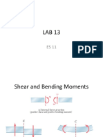 LAB 13 Internal Forces, Shear and Bending