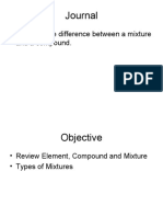 Journal: - Describe The Difference Between A Mixture and A Compound