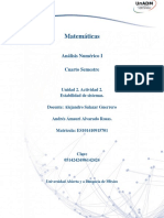 Unidad 2 - Actividad 2. Estabilidad de Sistemas