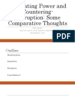 Separating Power and Countering Corruption: Comparative Thoughts on Rule of Law