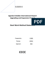 Uganda Entebbe International Airport Upgrading and Expansion Project Steel Work Method Statement