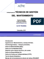 indicadores de mantenimiento