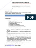 Formación y capacitación en construcción DAC EIRL - Cotización de servicios de elaboración e implementación de sistema de gestión de seguridad, salud ocupacional y ambiental